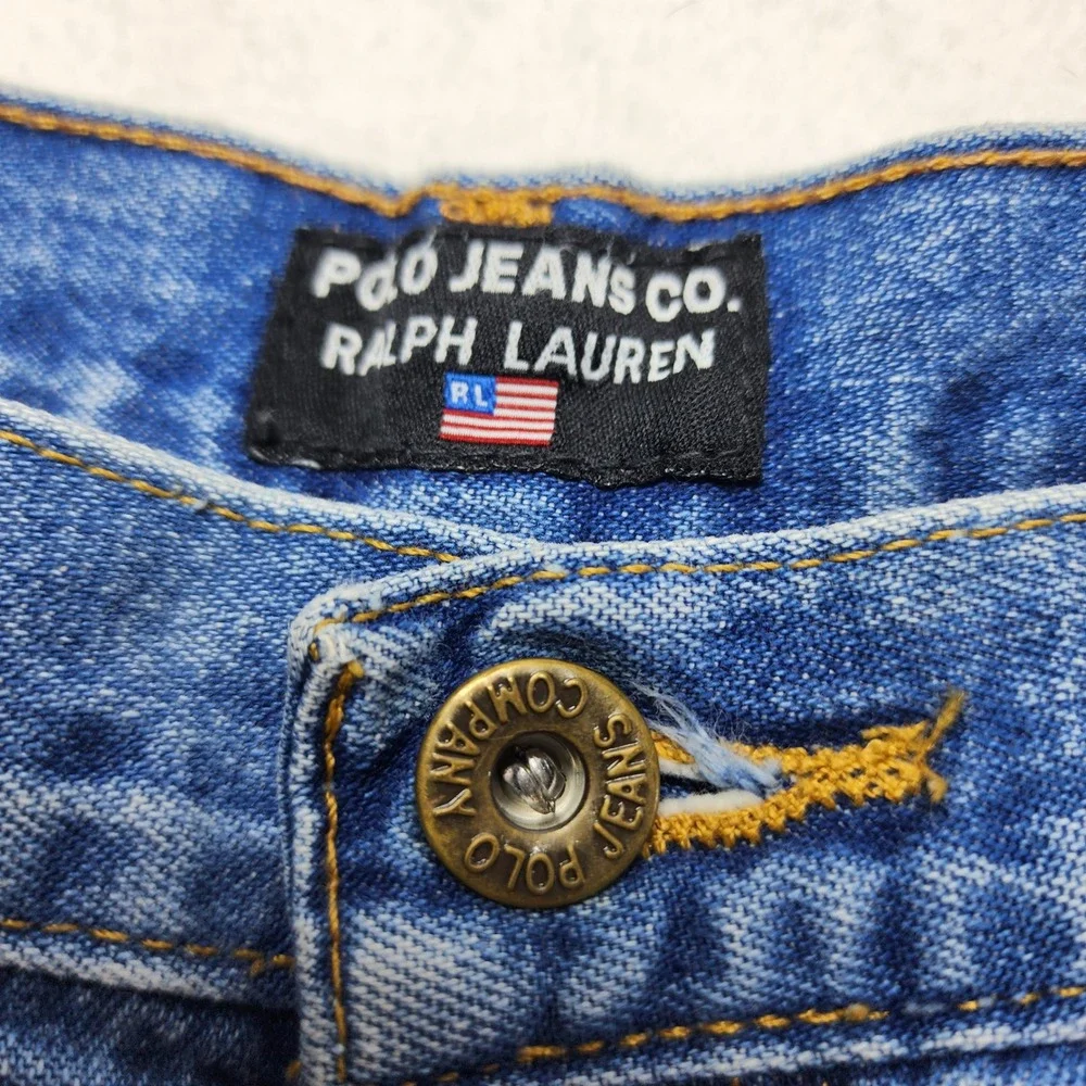 Ralph Lauren Polo Jeans Boys 16 Denim Carpenter Wide Leg Flag Heritage 28x28
